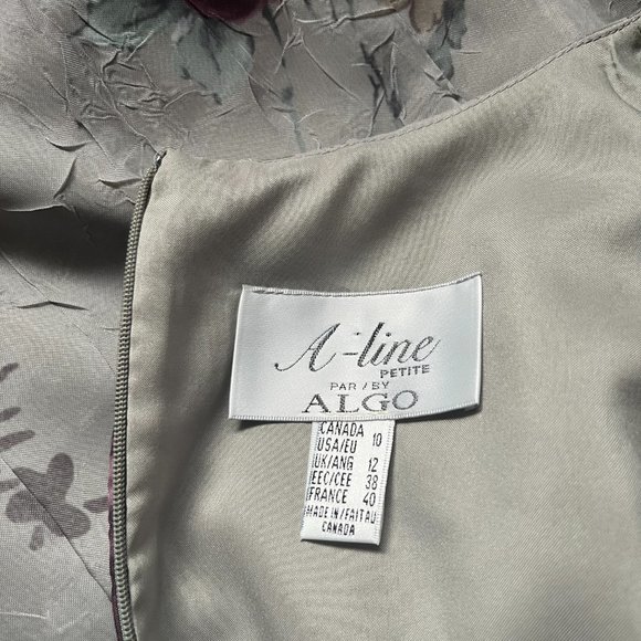 Vintage 90s Green Dress, 1990s Floral Maxi Dress - Picture 10 of 10